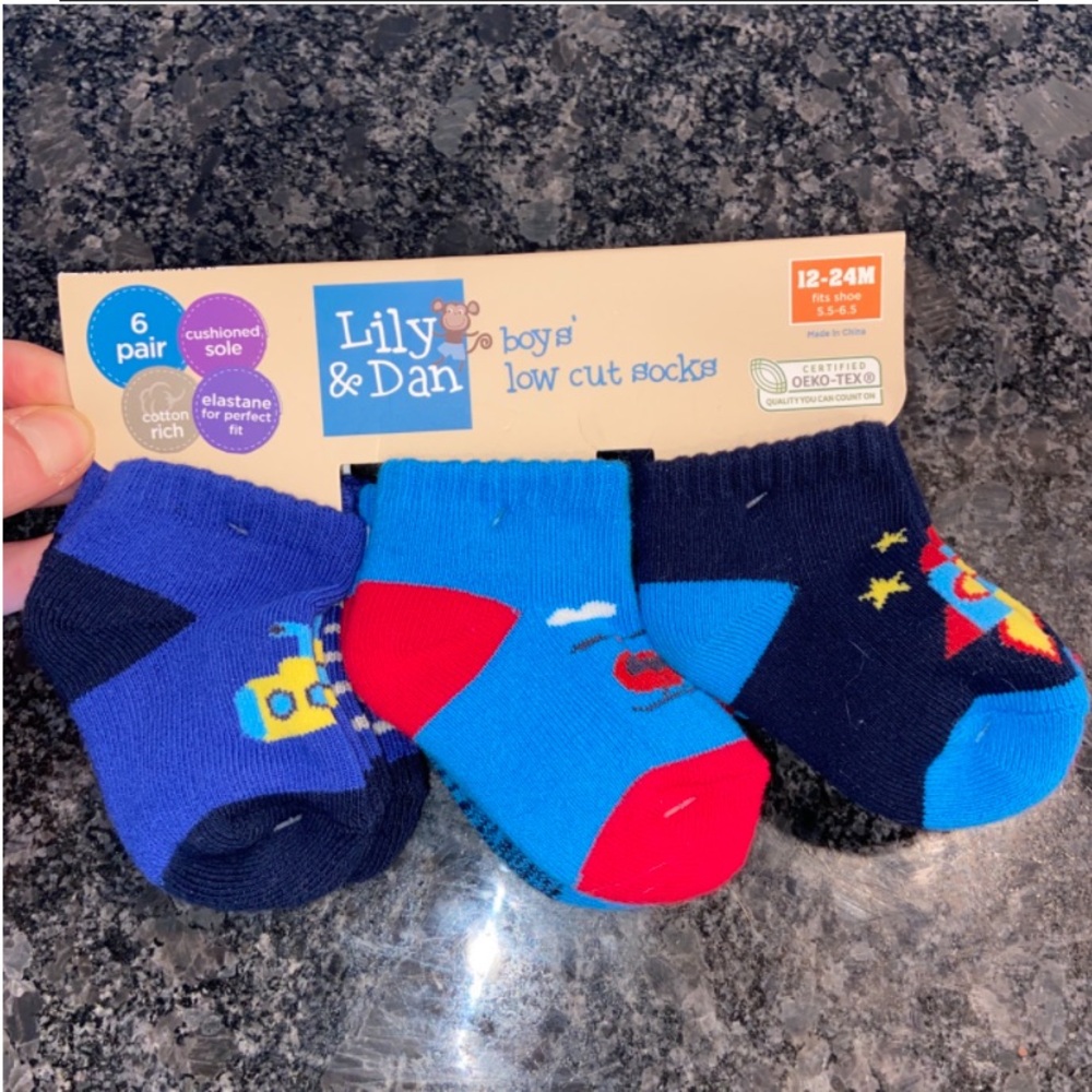 NWT Dan&Lily Baby Boy Socks 12-24m